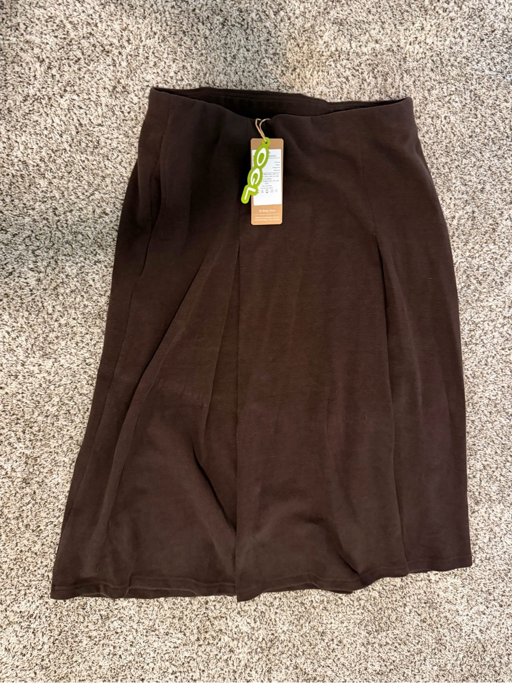 OGL Dark Brown Midi Skirt